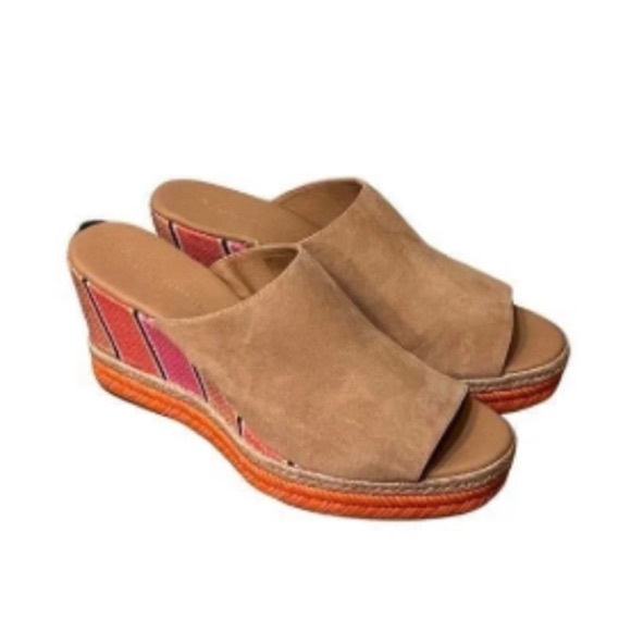 Anthropologie Open Toe Polly Wedge Espadrille Sandals - Picture 2 of 7